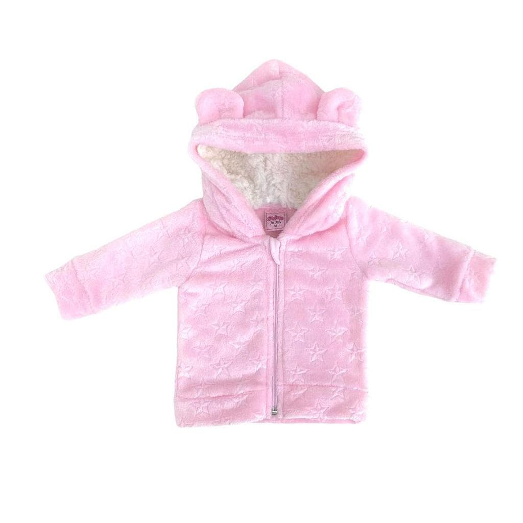 Roupa Bebê Casaco Capuz Menina Barato Quentinho Fleece