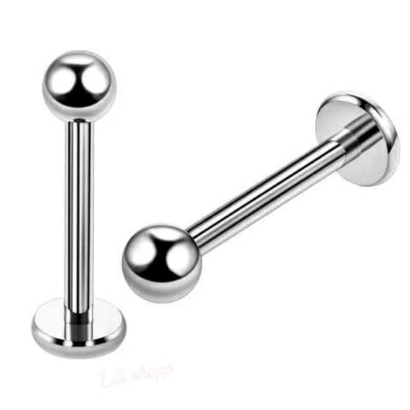 Piercing Labret Prata Em Aço Cirúrgico Tragus Medusa Conch Cartilagem