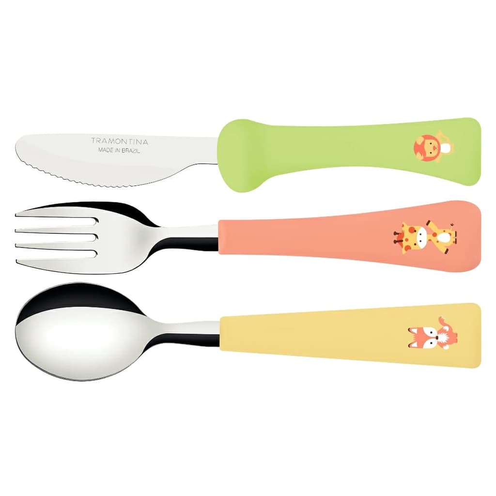 Jogo de Talheres Infantil Tramontina com Lâminas de Aço Inox