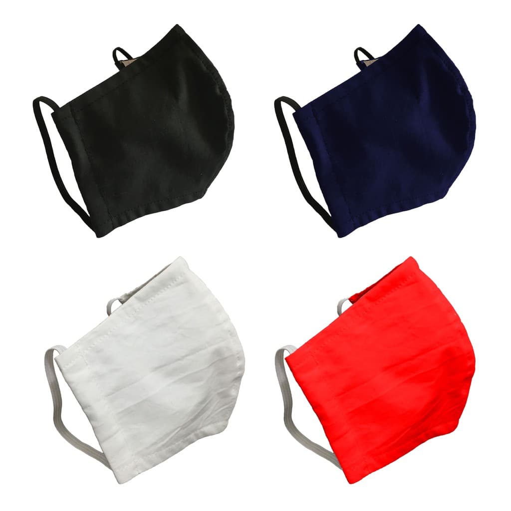 Conjunto 4 máscaras com dupla camada e elástico ajustável