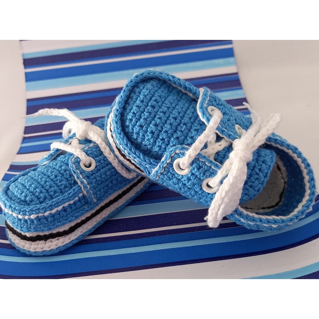 Sapatinho Infantil Mocassim em Croche para Bebês