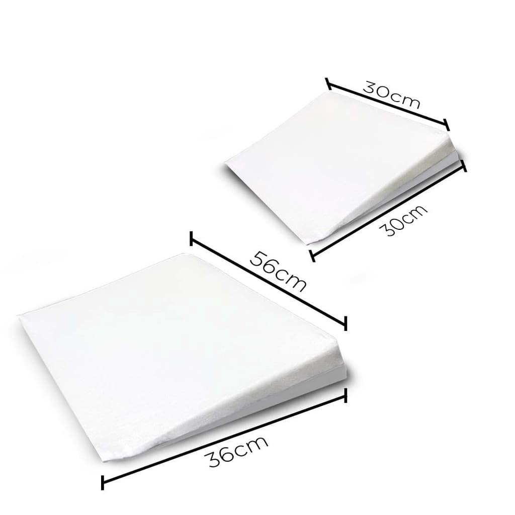 Kit com 2 Travesseiros Anti Refluxo (1 Antirefluxo Berço Cama + 1 Anti Refluxo Carrinho) com Capa Lavável