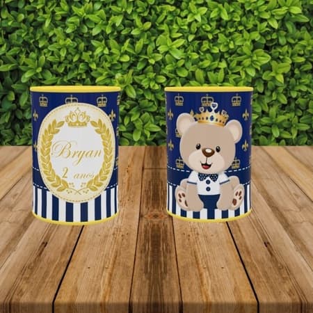 10 Cofrinhos Personalizados Urso Príncipe