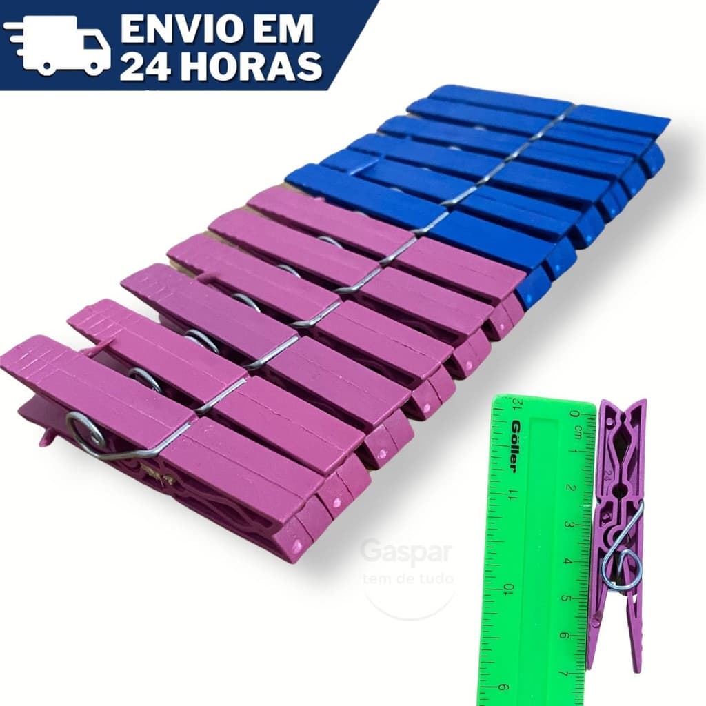 Prendedores Pregadores Roupa Plastico Embalagem c/ 12 Peças