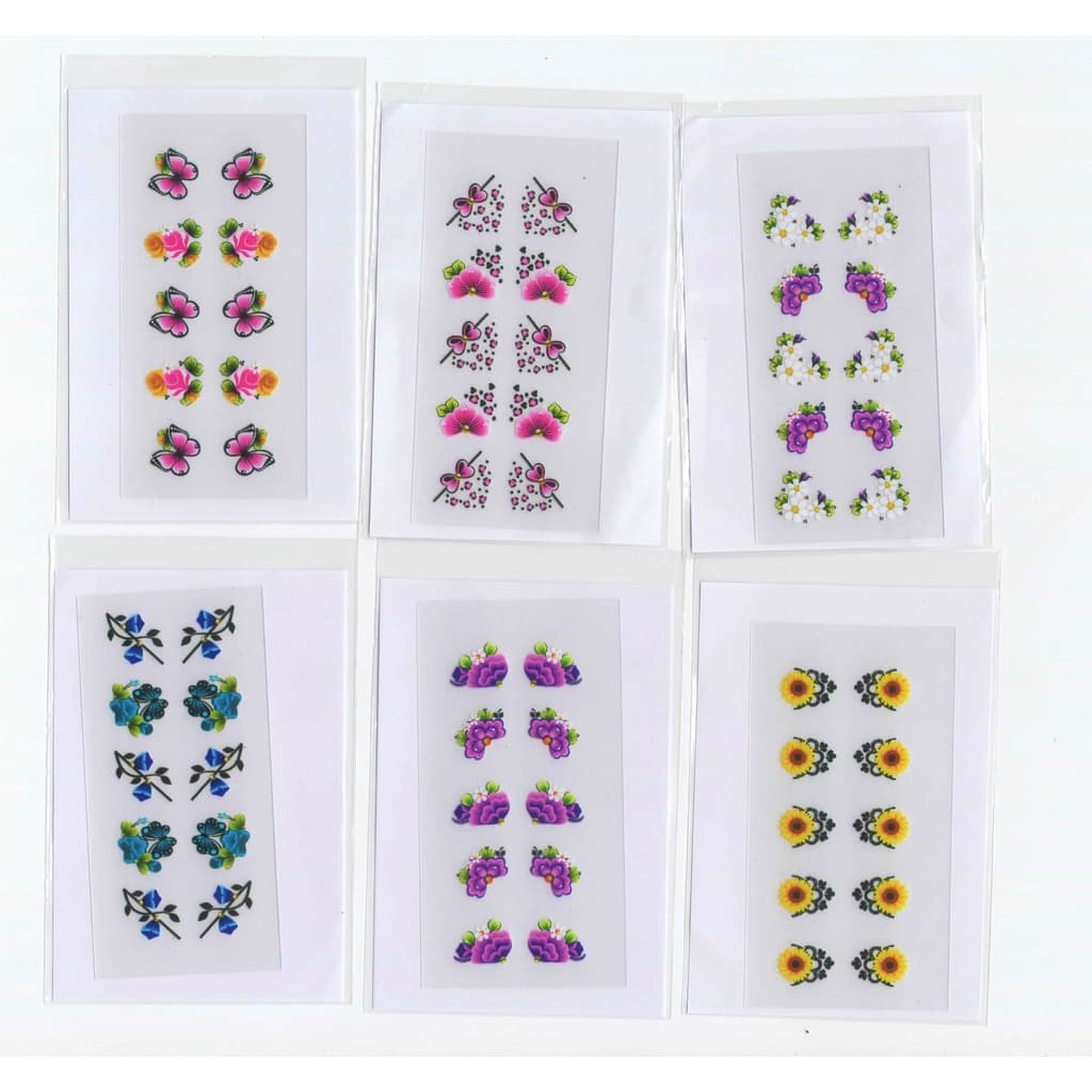 10 Película de Unha 3D adesivo de unha modelos prontos