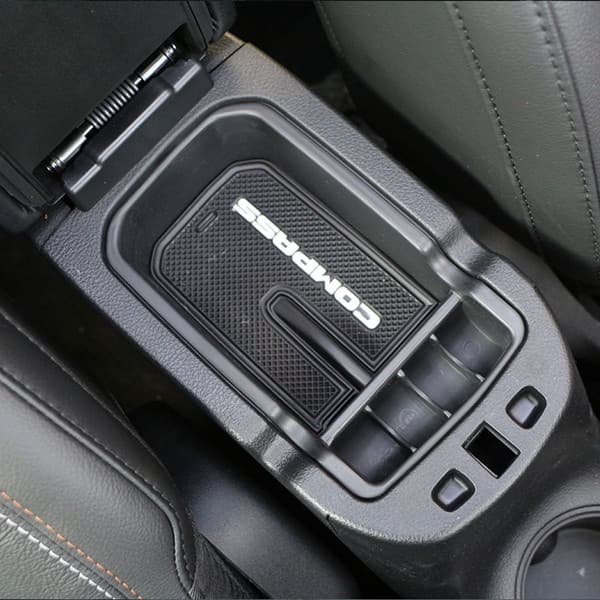 ABS Carro Caso Caixa De Armazenamento De Braço Para Jeep Compass 2th 2017 2018 2019 2020 Estiva Bandeja Titular Container Acessórios