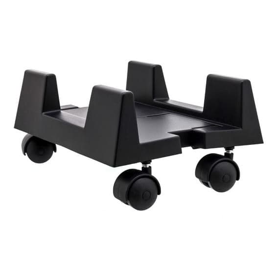 Carrinho Suporte Ajustável Para CPU Com Rodinhas Cor Preta