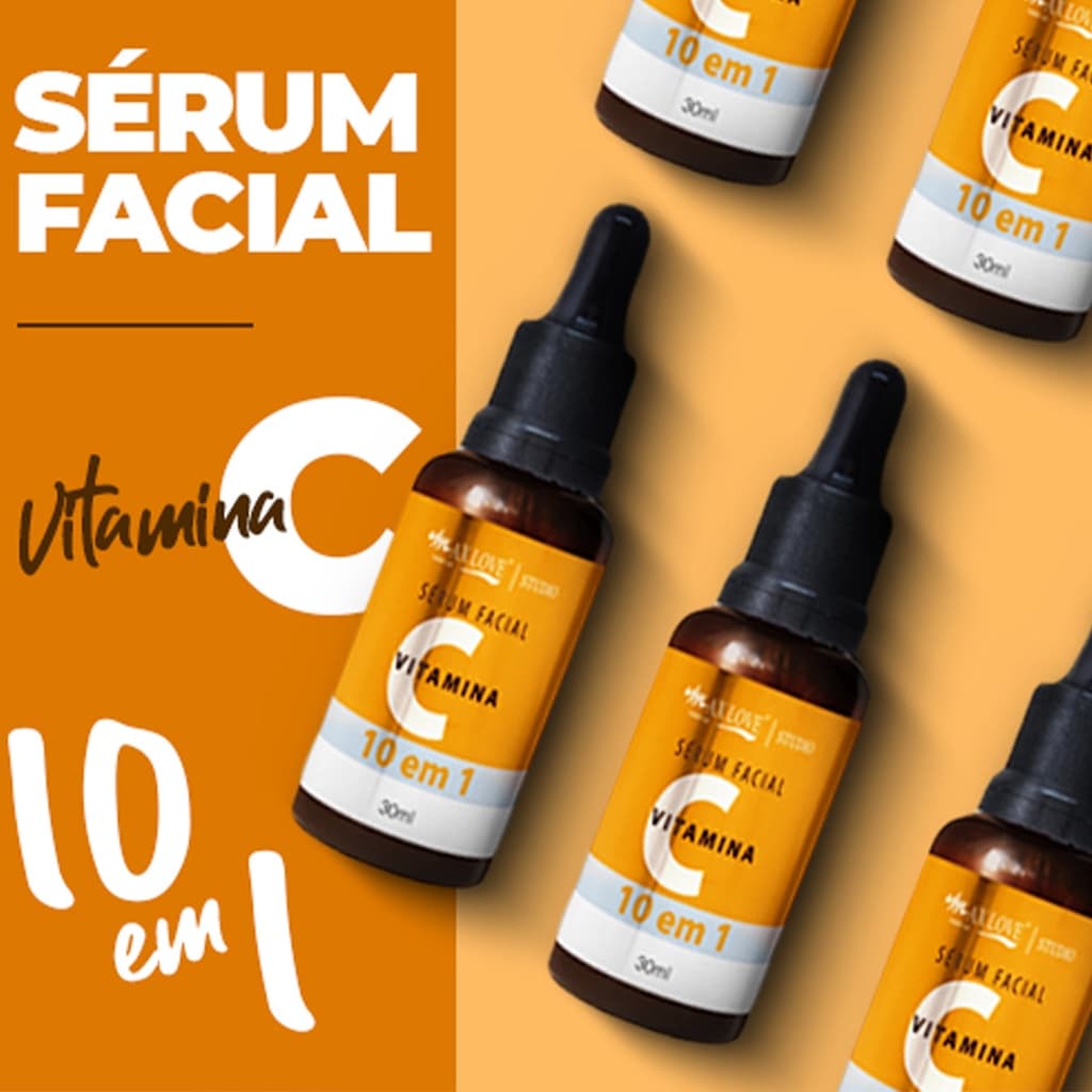 Sérum Facial Vitamina C 10 em 1 Max Love  Lançamento
