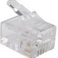 Plug Conector Rj-11 6 X 4 Vias Telefone Kit 100-peças