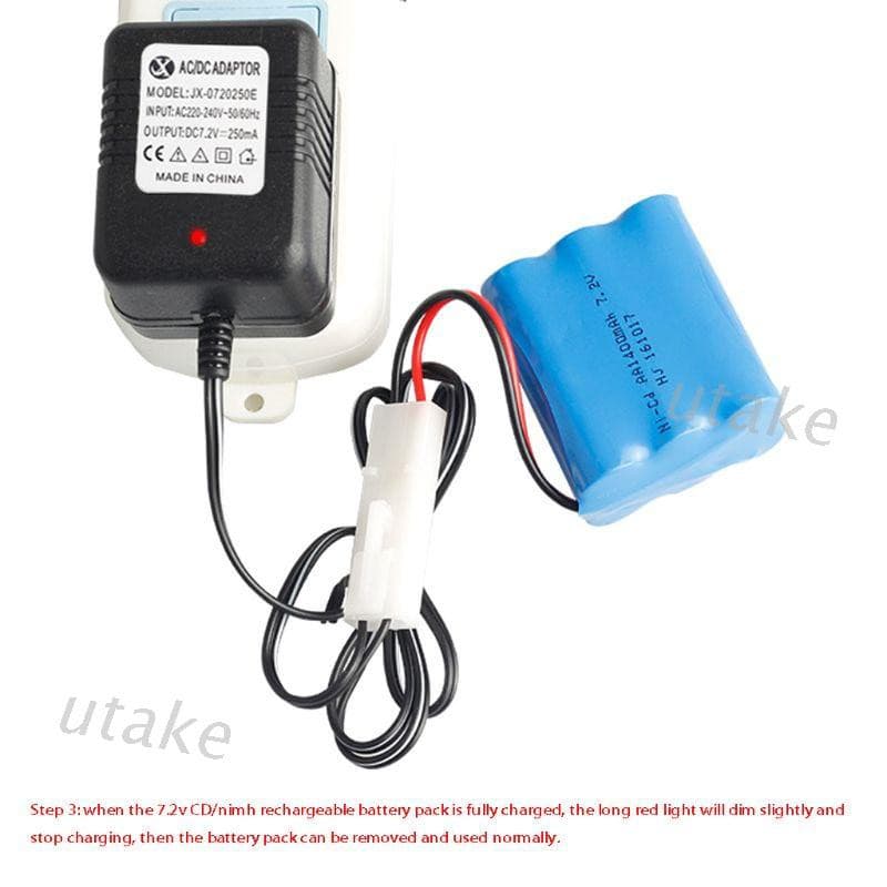 Carregador Inteligente Portátil Para Bateria Ni-Cd MH De 7.2 V Com Plugue KET-2P Brinquedos RC