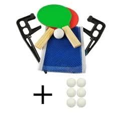 Jogo de Ping Pong Completo com 02 Raquetes,01  Rede , 7 Bolinhas, 01 Par de Suporte, Tênis de Mesa.
