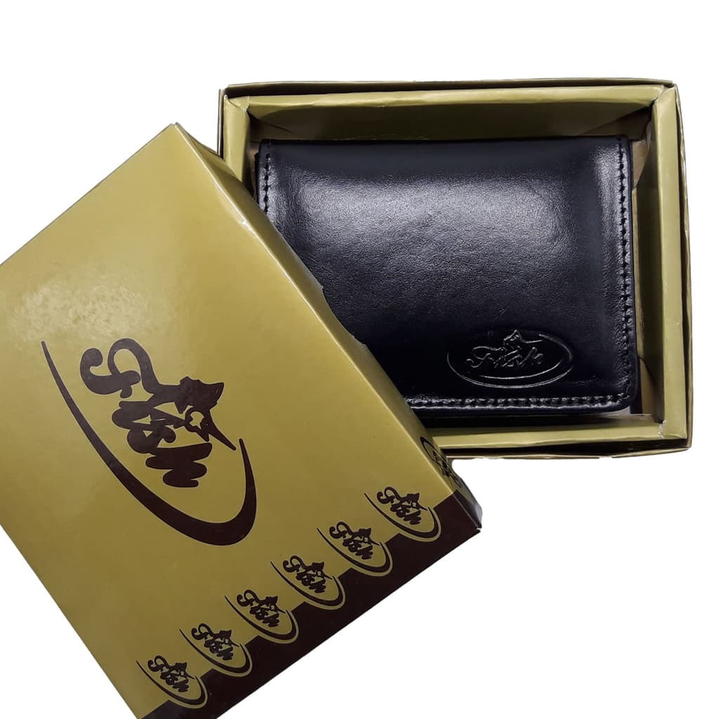 Carteira Mini Abertura L Duplo Couro Com Caixa CNH Cartão