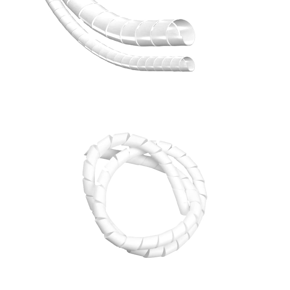 01 Metro Espiraduto Organizador Fio Cabo 1/4 Arrumar Branco