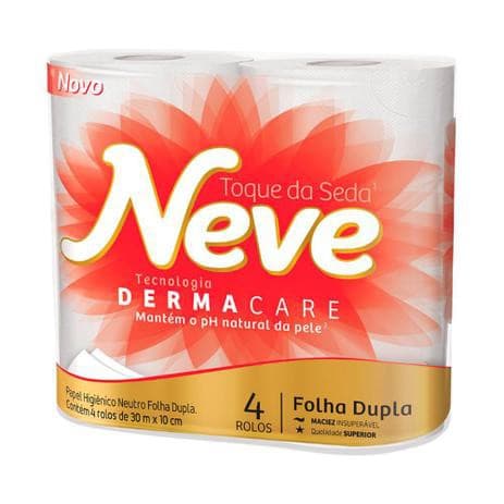 Papel Higiênico Neve Folha Dupla - Fardo com 64 rolos de 30mts