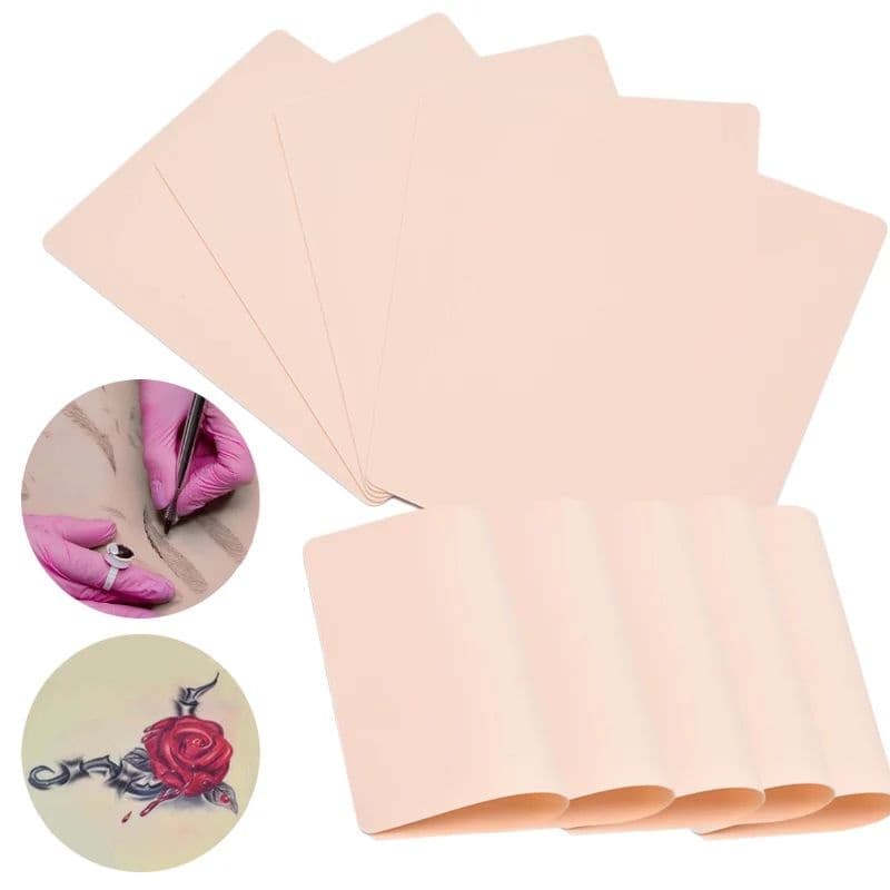 Pele Artificial Lisa Para Treino Tattoo Tatuagem Micro Micropigmentação 15x20cm