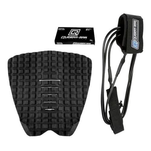Leash Prancha Fun 8´+ Deck QuebraMar Para Prancha Surf + Parafina QuebraMar
