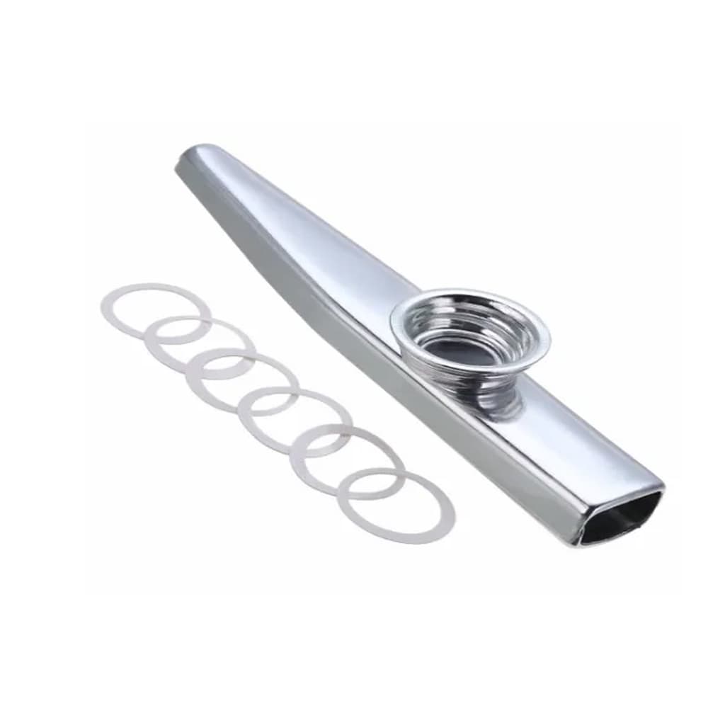 Kazoo de Alumínio com 6 Películas cor Prata