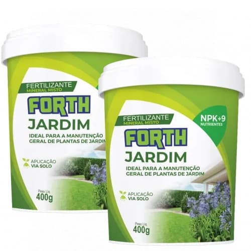 2 Adubo Fertilizante Forth Jardim 400g Gramado Jardineira