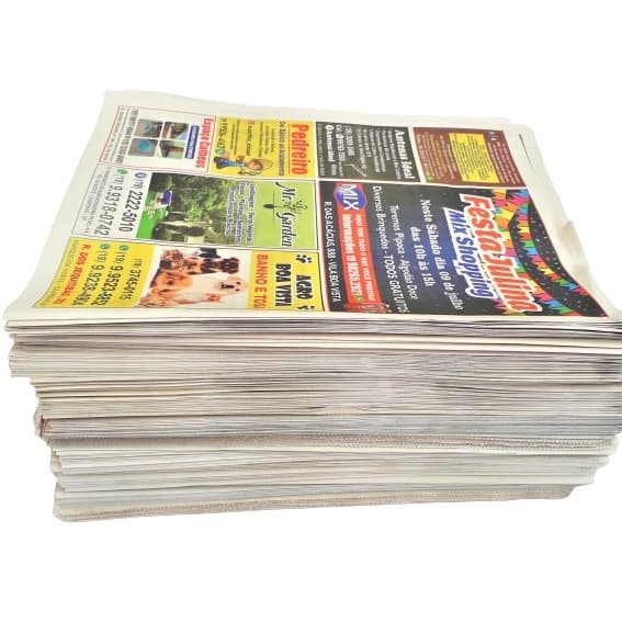 JORNAL NOVO S/ USO  LIMPO TAM. 56x32cm Papel, Embrulho, Artesanato, Jornal, Folha,  Tapete PET, PET