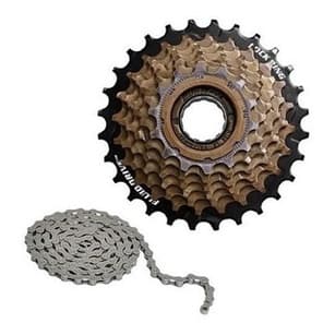 CATRACA ROSCA 7V 14-28D INDEX RODA LIVRE BIKE