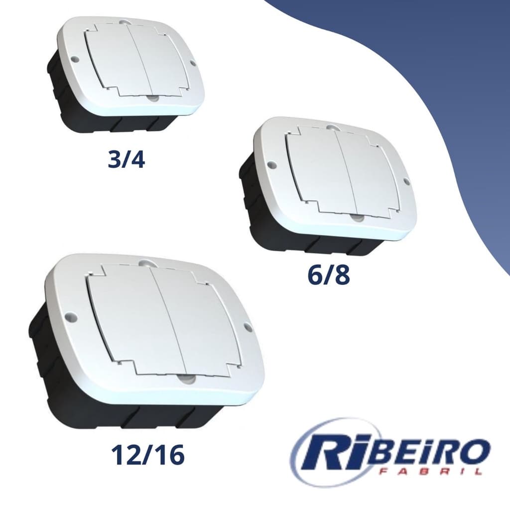 Quadro Caixa de Distribuição Para 3/4 ou 6/8 ou 12/16 Disjuntores Centrinho De Embutir Ribeiro