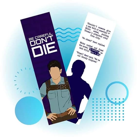 Marcador de Página Livro  Minho da Saga Maze Runner - 18x5cm