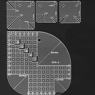 Kit 4 Réguas Gabarito Canto Mitrado Caixa de Leite Curvas Quadrados Patchwork - Acrílico Cristal