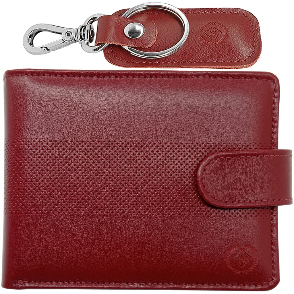 Carteira Masculina Couro Legítimo Na Caixa Presente C/ Chaveiro