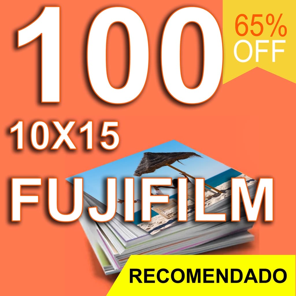 PACOTE 100 10X15 Fotográfico Fujifilm fotocópia