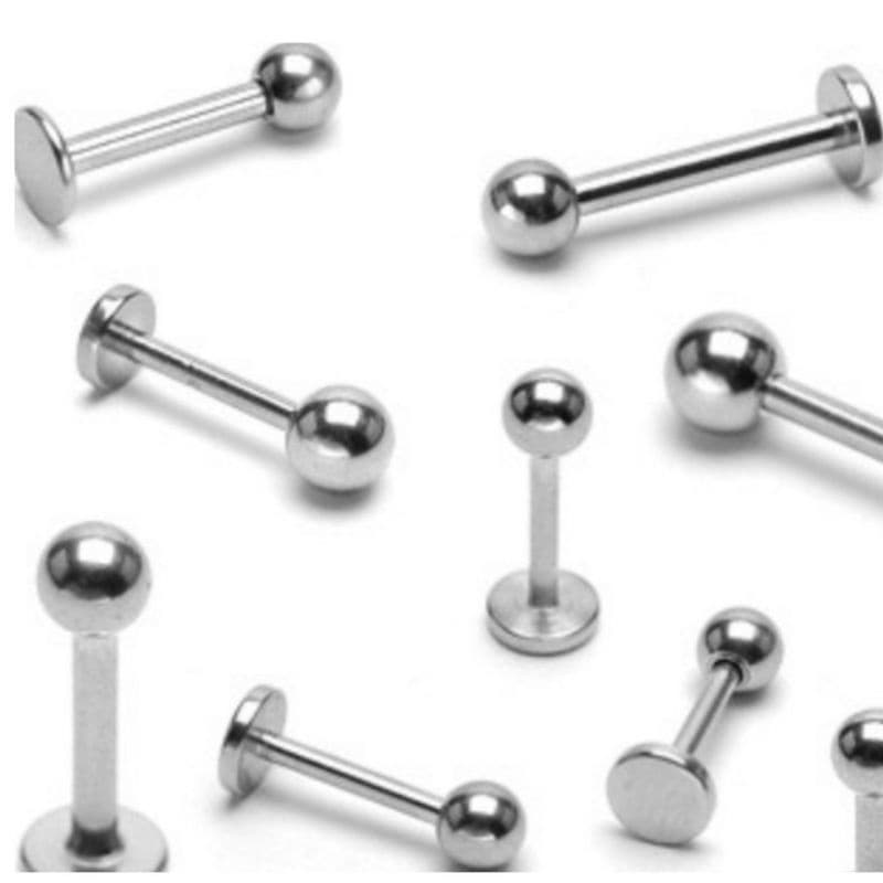 kit 12 Piercing Labret Lábios Boca Tragus Conch Aço inoxidável Cirúrgico