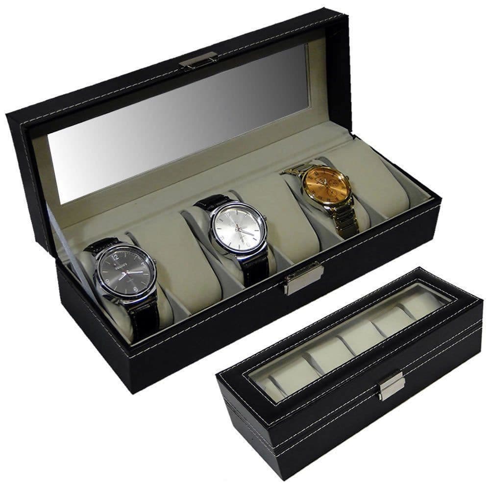 Porta relogios Estojo para 6 peças luxo CBRN05550