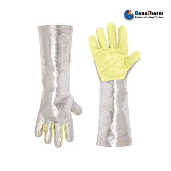 Luva Therm Fire Aluminizada 5 Dedos Palma Aramida Benetherm CA 40594