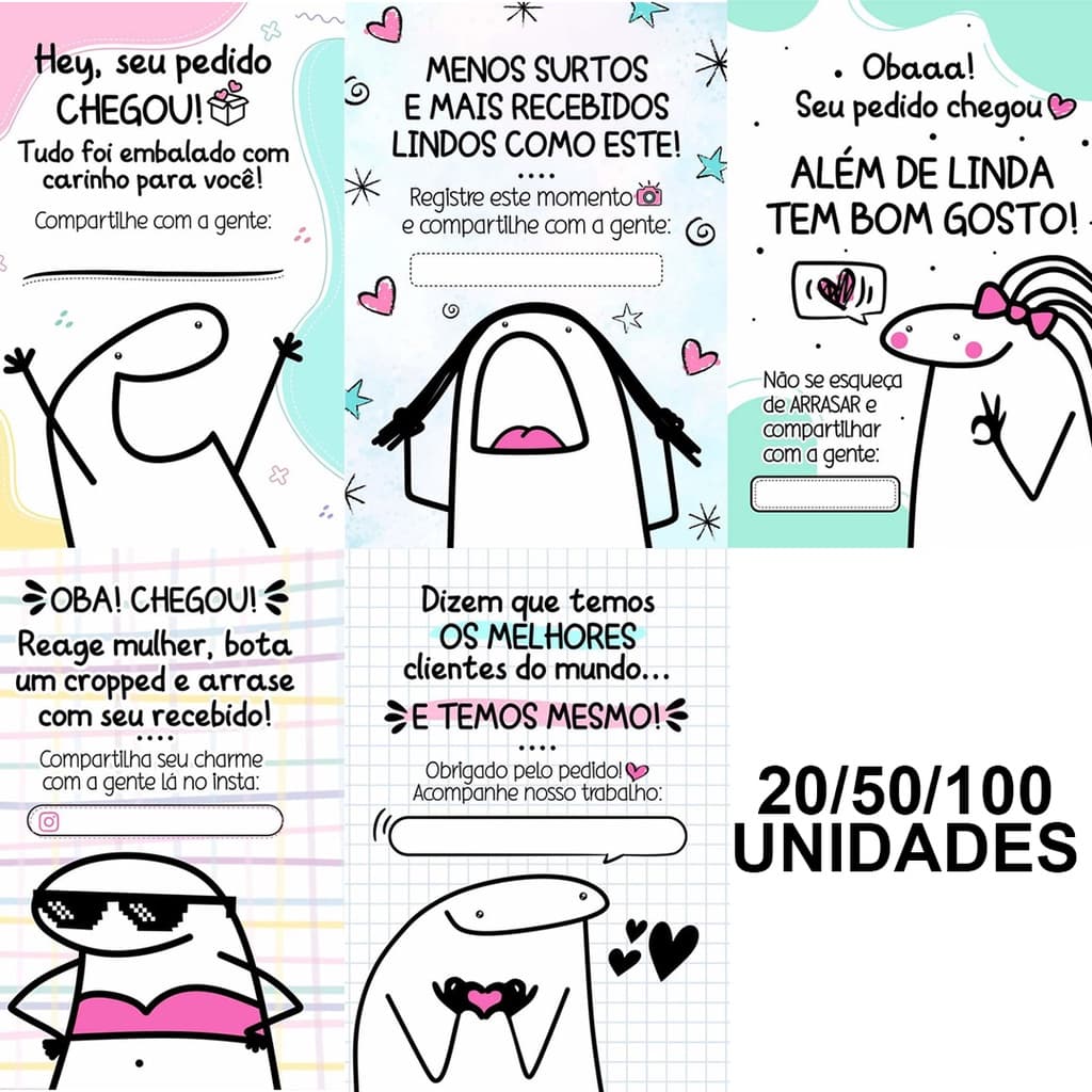 Cartões de agradecimento ao cliente tema FLORK