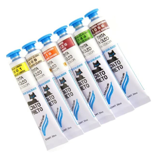 Tinta Óleo Premium G1 Opaco 20ml Gato Preto