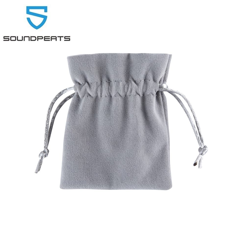 SoundPEATS Bolsa Personalizada De Veludo Com Cordão Flanela Armazenamento