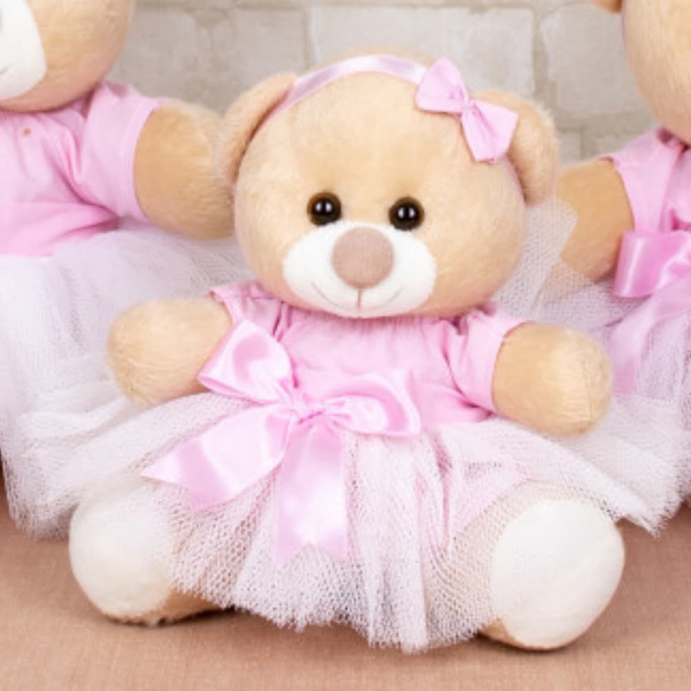 Urso para Nicho Decoração Decorativo Avulso 1 PÇ 22 cm Menina Várias Cores e Tamanhos