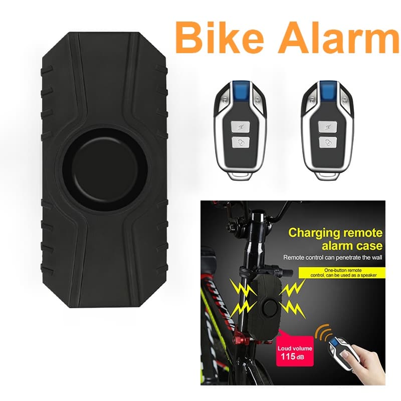 Alarme De Bicicleta Motocicleta Elétrico Segurança Anti Perda Controle Remoto Sem Fio Detector De Vibração