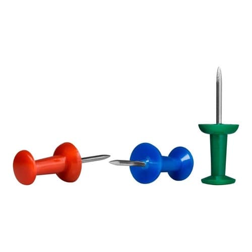 100 Alfinetes Tipo Taça Coloridos Mapas - P/ Quadro Cortiça