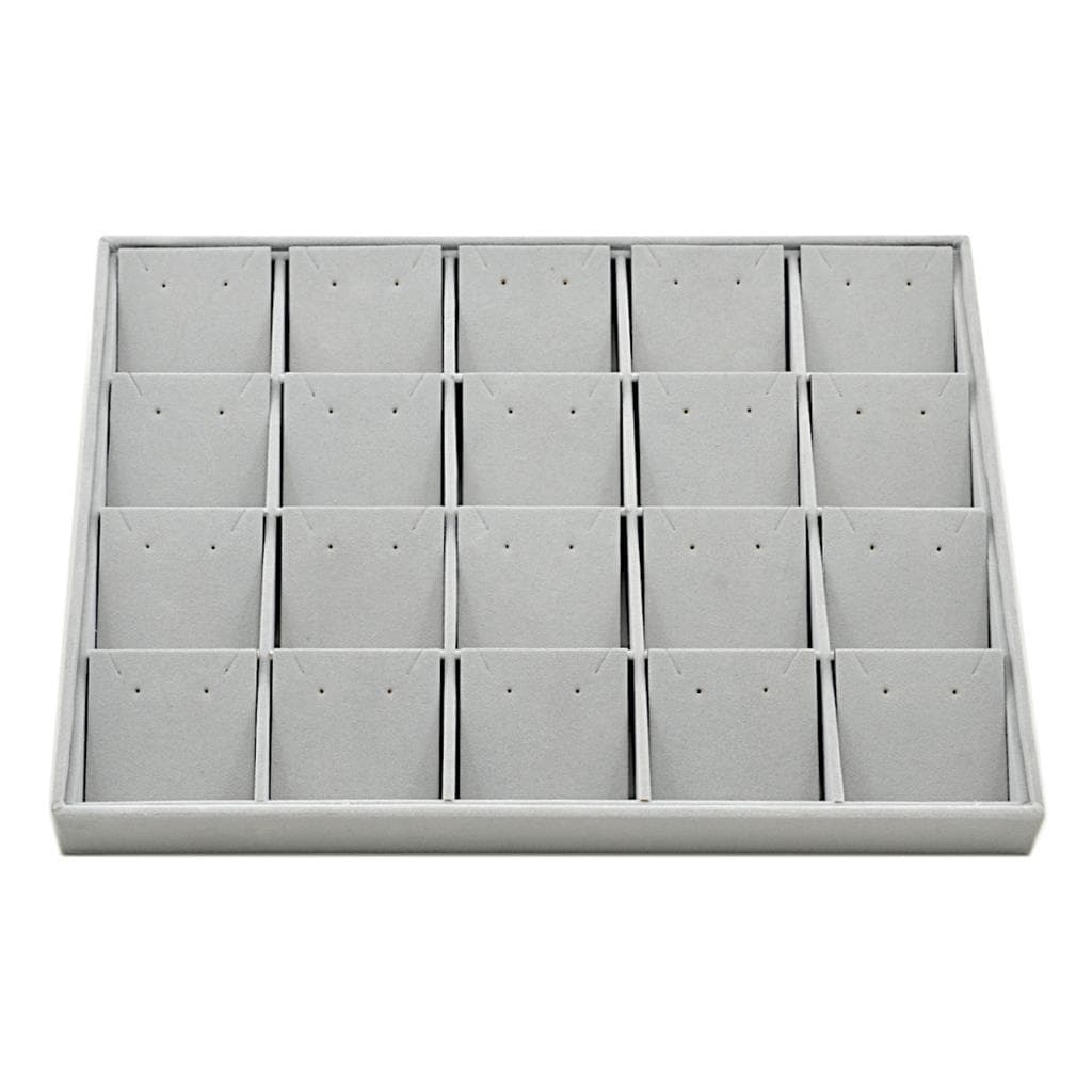 Bandeja Grande Para Conjunto Brinco e Corrente 20 Espacos Com Tag Cartelas