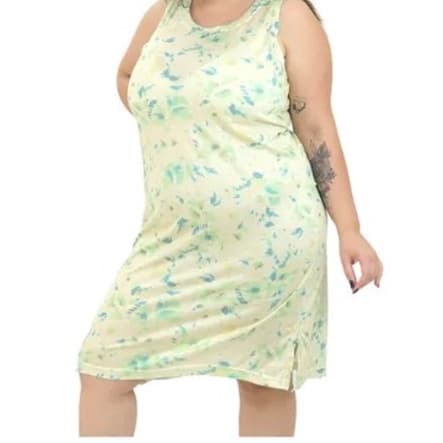 Kit 2 Camisolas Regata Senhora Idosa Malha Fria Estampado