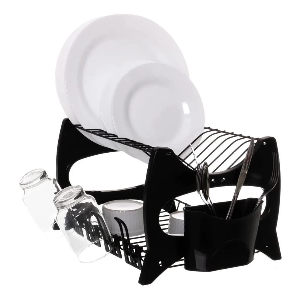 Escorredor Duplo Para Louça Cozinha Com Porta Copo Aramado Florença