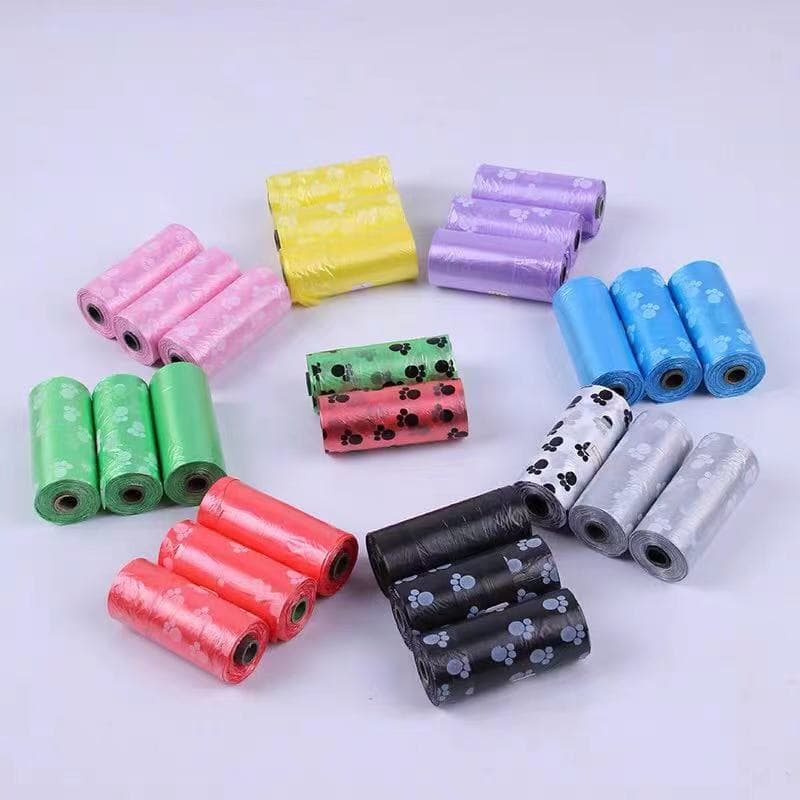 Kit C/ 3 or 9 Rolinhos De Sacos De Lixo Para Coco Pet Gato Cachorro