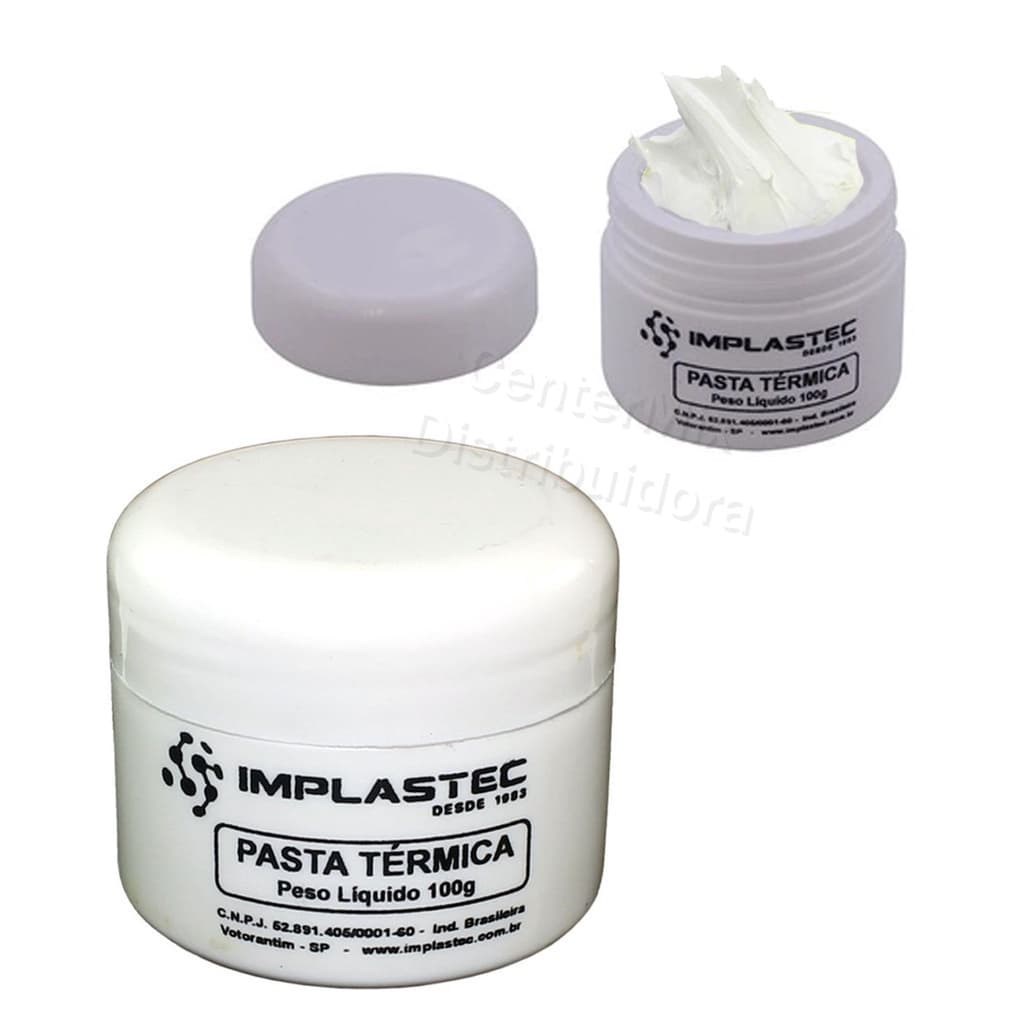 Pasta Térmica Branca Implastec 100g Alta Qualidade
