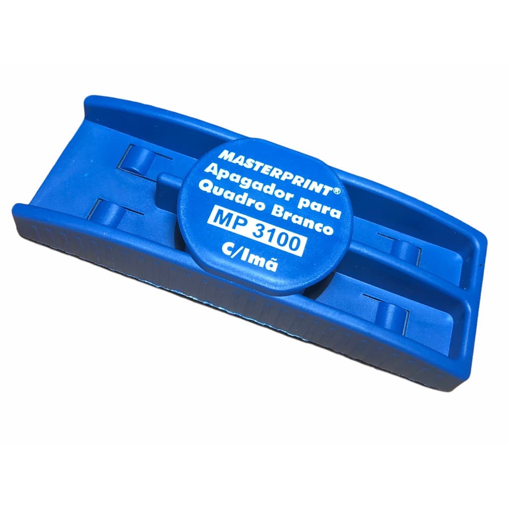 Apagador Para Quadro Branco Com Imã e Suporte Para 2 Marcadores Masterprint