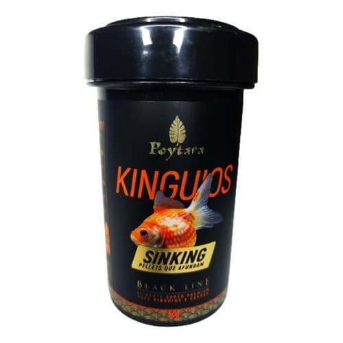 Ração Para Peixes Kinguio Black Line Sinking 50g Poytara