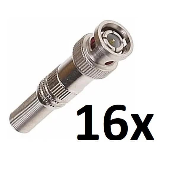 Kit 24 Conectores - Adaptador Plug Borne BNC e P4 Macho