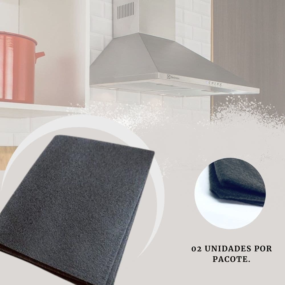 Filtro Manta para Coifa, Exaustor, Depurador de Ar Cozinha Carvão Colormaq Filtrante - 2 unidades