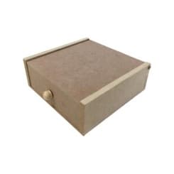 Porta Guardanapo P Com Tampa e puxador MDF cru