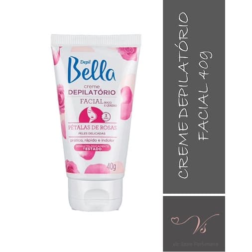Creme Depilatório Facial Pétalas de Rosas para Peles Delicadas Depil Bella 40g