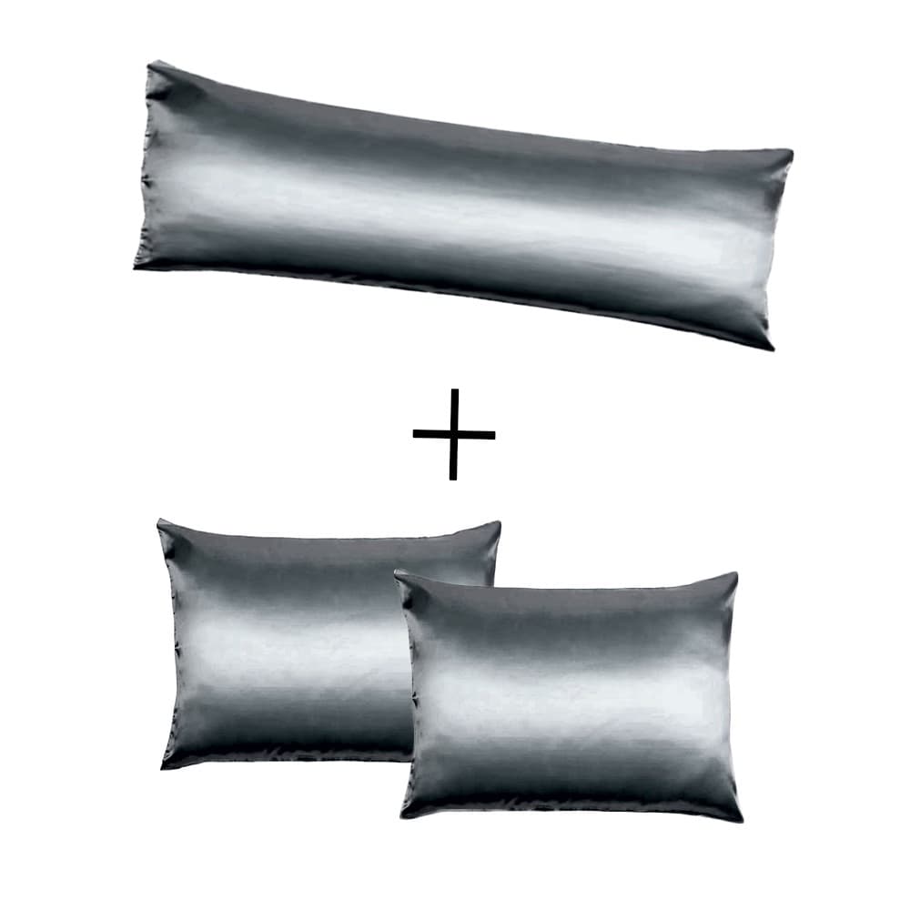 Kit Capa De Xuxão  + Par De Fronha Em Cetim Charmousse Kit De Fronhas 100%  Alto Brilho